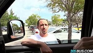 courtney cummz loves sucking black dick on the bus