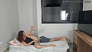 Hey, check out this motoboy spying on the couple having sex through the open window! 😏