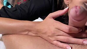 i gived her a sloppy deepthroat footjob and rimmed her ass after she flashed in public and blew me in the elevator