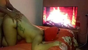 Having sex with my beautiful latina teen, she cums hard on big cock.