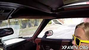 young amateur taken to back room for casting session drilling