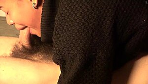 narrative of extreme deepthroat gagging after handjob on hairy cock