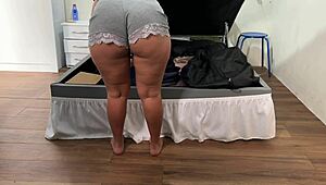 homemade video of cute teen niece flashing ass in shorts and panties