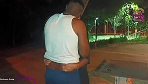 this hot slut fucks on the street and struggles with the massive black cock