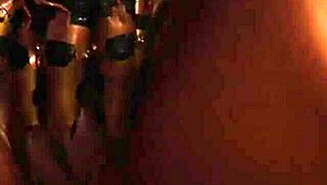 Busty lesbian mistress dominates tight slave with intense facesitting, fingering, and orgasmic muff diving in bondage