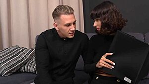 Hot milf secretary squirts cum