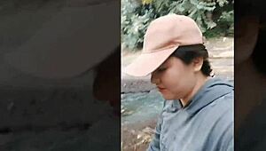 outdoor blowjob is my favorite with wet pussy and creampie