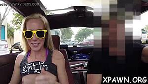 young amateur taken to back room for casting session drilling