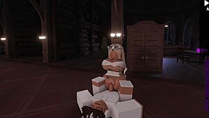 Hot Blonde With Huge Cock