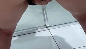 Teen Bent Over Squirting In Bathroom With Juicy Ass Exposed