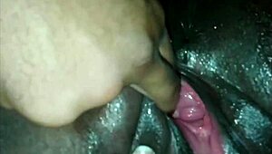 Intense clit sucking leads to orgasm with my black prostitute's big clit