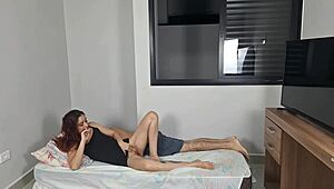 Hey, check out this motoboy spying on the couple having sex through the open window! 😏