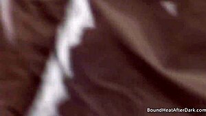 Busty lesbian mistress dominates tight slave with intense facesitting, fingering, and orgasmic muff diving in bondage