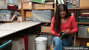 Watch cute shy teen Lilly Hall get hard doggystyle punishment