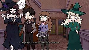 Maeve explores public academy in cartoon adventure.