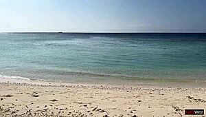 Girl Pissed On Public Beach Shocked