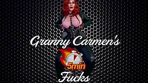 Granny Peggy's Intense First Pegging Cum Blast