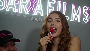 Colombian model aleja buitrago gets horny during podcast interview