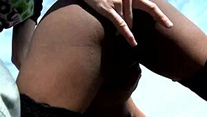 Beauty Black Milf Gets Fucked Hard On A Beach