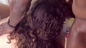 Stepfather Ray Black Helps His Stepdaughter and Her Friend with Stretching Exercises