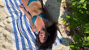 Girl Pissed On Public Beach Shocked