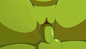 Grace in cartoon sex with big tits and cum