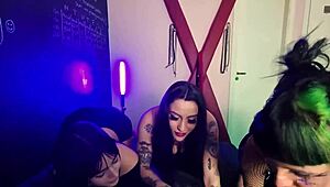 We Suck The Janitor's Dick For Cum In Sheer Red