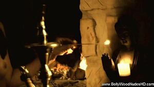 Naked Hotness Dances Erotically Near the Fire!