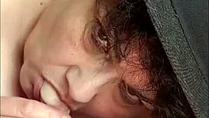 Bitch Marie, slave to Quartus, sucks three cocks eagerly