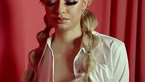 Petite ebony girl scarlett bloom exposing sexy body after hot striptease for the playboy