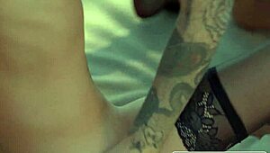 Lesbian babes fuck hard with strap-on dildo outdoors