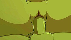 Grace in cartoon sex with big tits and cum
