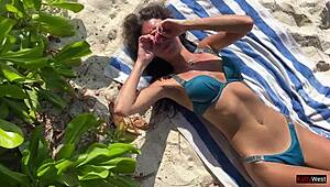 Girl Pissed On Public Beach Shocked