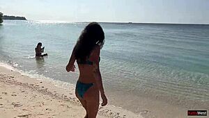 Girl Pissed On Public Beach Shocked