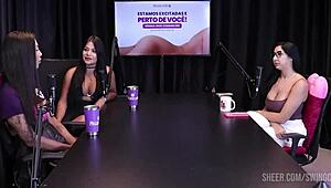 Compilados da Renatinha Melo cast with Tifany Rocha and Didy Reis - Part 2 on sheer red