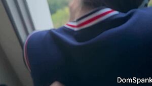 Slim Asian Petite Girl Fucked Hard in Pussy and Ass on Balcony