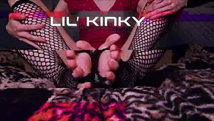 TINY GOTH GIRL SUCKS & FUCKS HUGE COCK