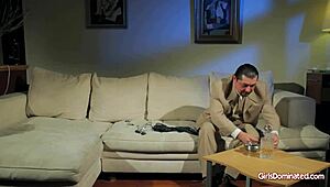 Lea In Stockings And Lingerie Gets Dominated For Cash