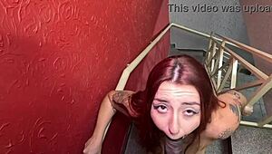 Chubby brazilian redhead enjoys sensual moans during interracial encounter