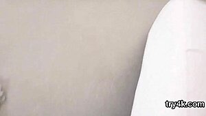 Girl delivers POV blowjob then takes narrow pussy pounding