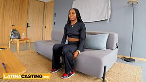 Ebony Milf Gapes Anal After Casting