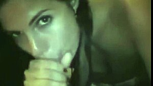 Hey, watch this amateur teen girl giving a hard blowjob in reality