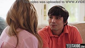 Big Boobs Milf Stepmom Uses Her Body to Motivate Horny Teen Stepson for a Job