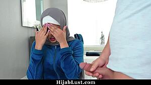 Sophia Leone, the hot hijab teen, learns to fuck from her neighbor in hardcore scenes