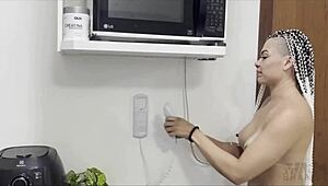 Neighbor Spies and Gets Pussy and Ass!