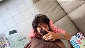 Voila, big black cock in old slut's ass