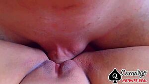 Creampie in Neighbor's Pussy with See Through Outfit