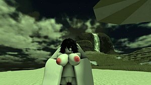 Bitch getting blacked in the beach with creampie.