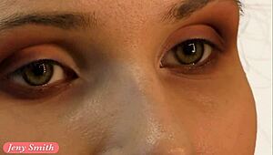 Jeny Smith Red Corset And Stockings Photo Shoot