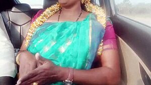 indian car sex housewife with husband's father long drive for fucking telugu dirty talks 😈
